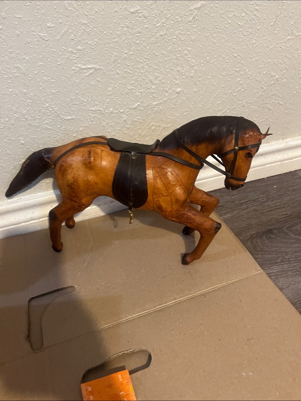 Vintage Brown and Black Decorative Horse Figurine